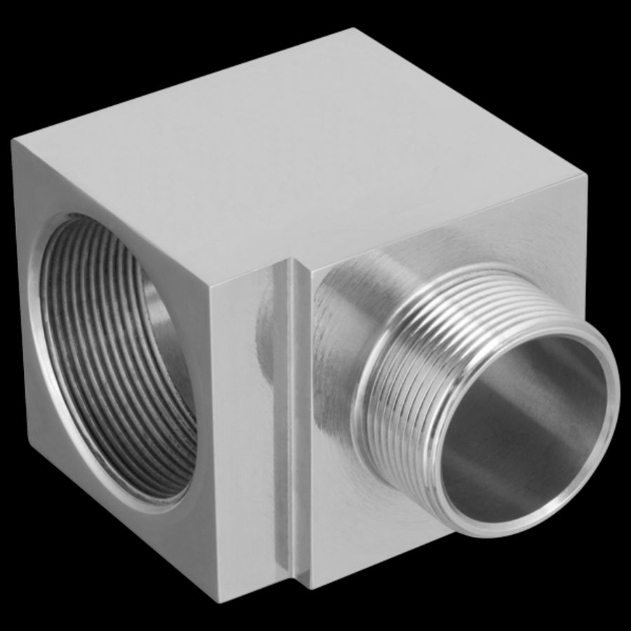 Adapter 90° RVS 1/2"NPT naar 1/2"NPT ATEX