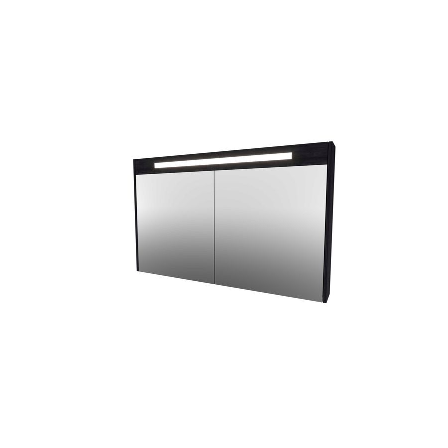Spiegelkast LED verlichting 2 deuren 1200X140X740 charcoal oak