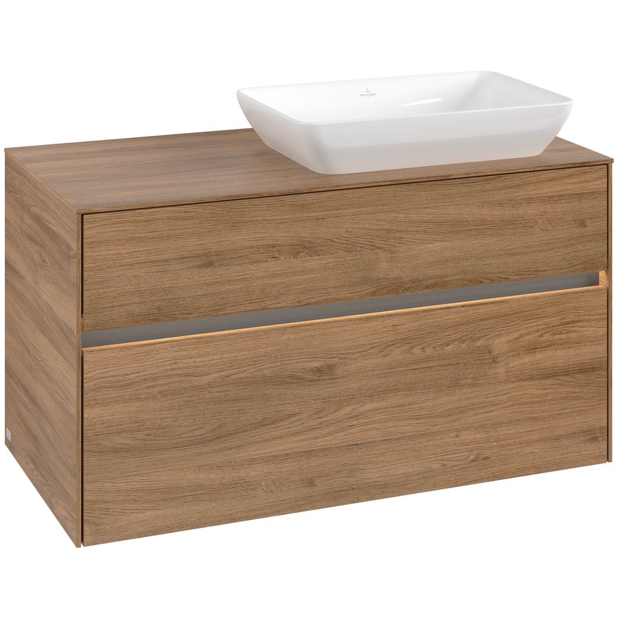 Wastafelonderkast Collaro 1000x548x500mm Oak.Kans C111B0RH
