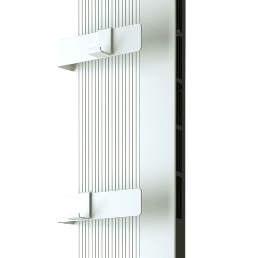 Set a 2st. Mikado handdoekbeugels + haken Metaal wit