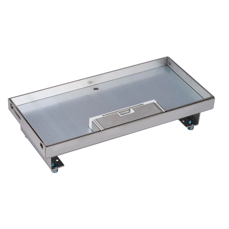 RVS vloerdoos voor betonvloer 8xK45 modules diepte 123-153mm