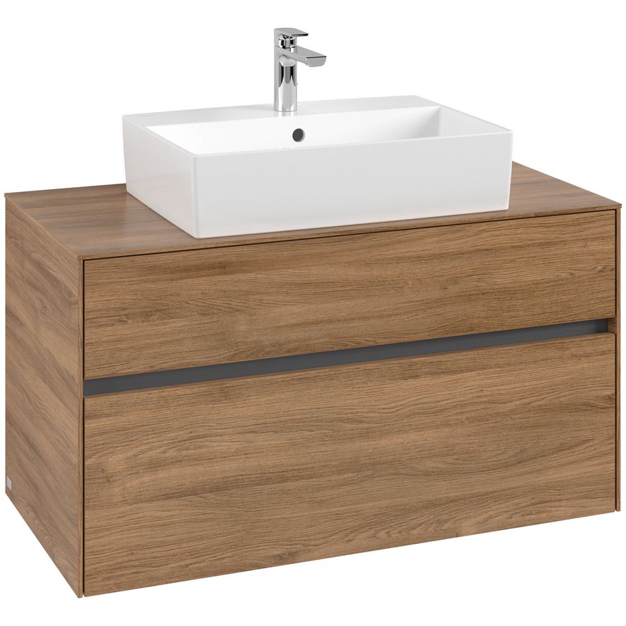 Wastafelonderkast Collaro 1000x548x500mm Oak.Kans C12500RH