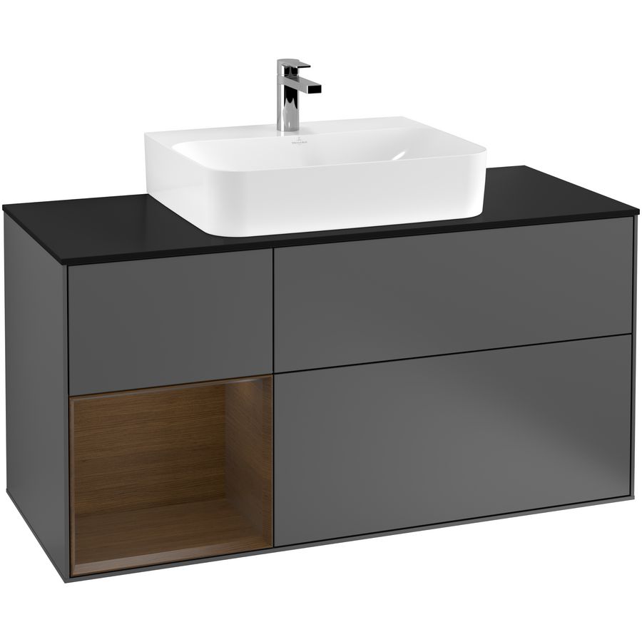Wastafelonderkast Finion 1200x603x501mm Antr. Matt Lacquer G162GNGK