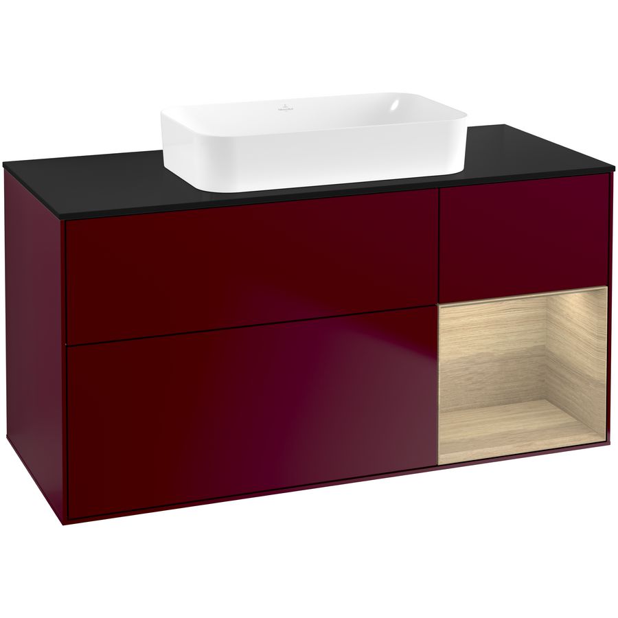 Wastafelonderkast Finion 1200x603x501mm Peony Matt Lacquer F712PCHB