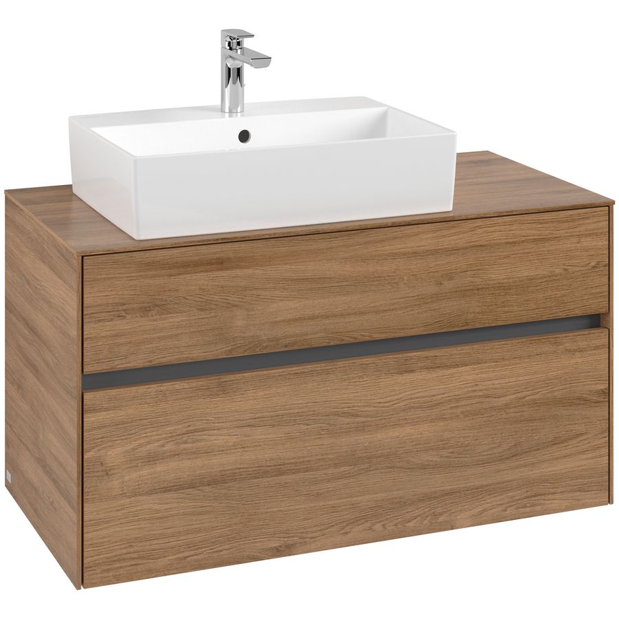 Wastafelonderkast Collaro 1000x548x500mm Oak.Kans C12600RH