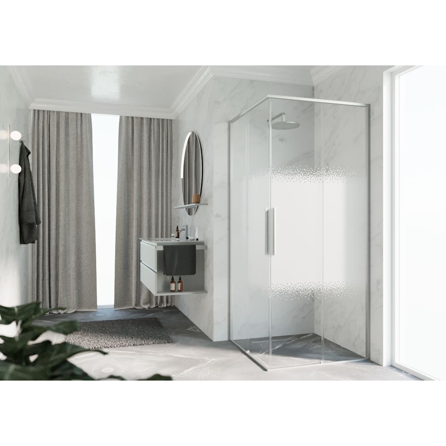 Schuifdeur RIGA A 1075-1090x2000mm Rose-1 motief profiel matchroom