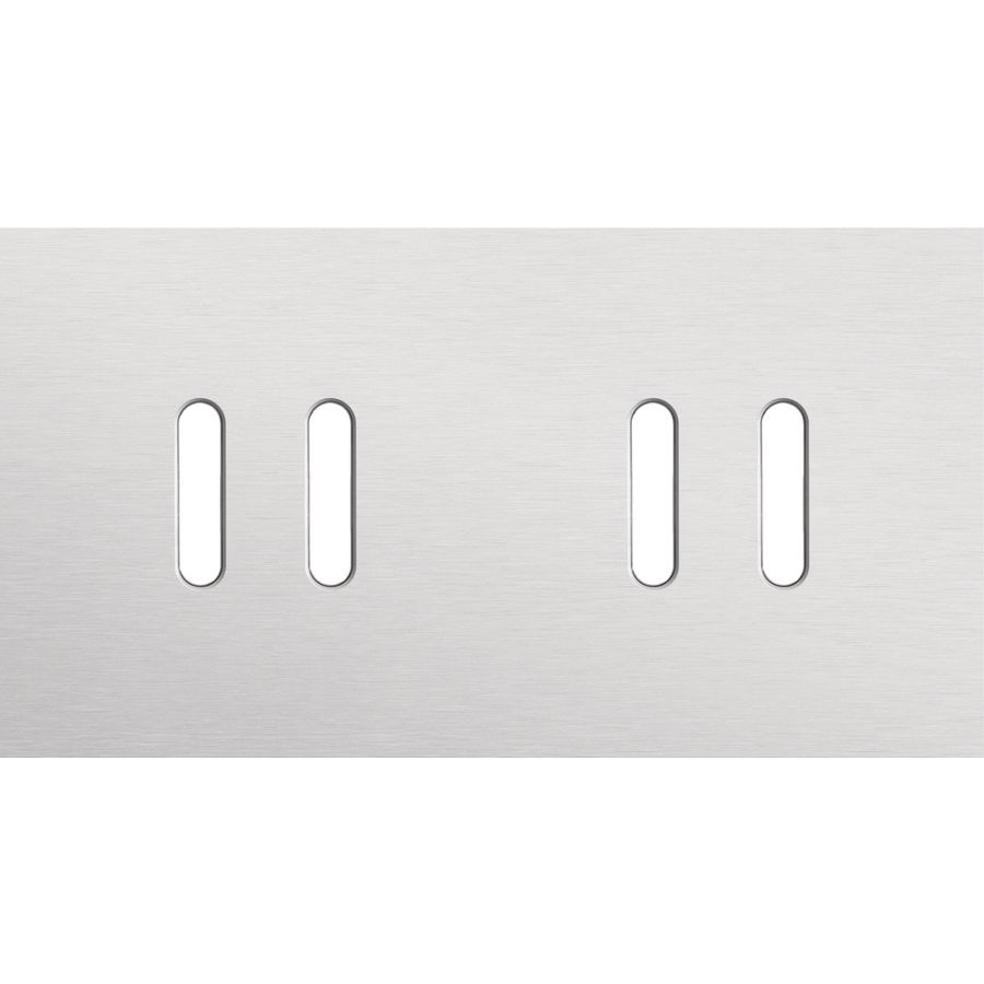 Tweevoudige afdekpl. horizontaal 71mm centerafstand tweevoud