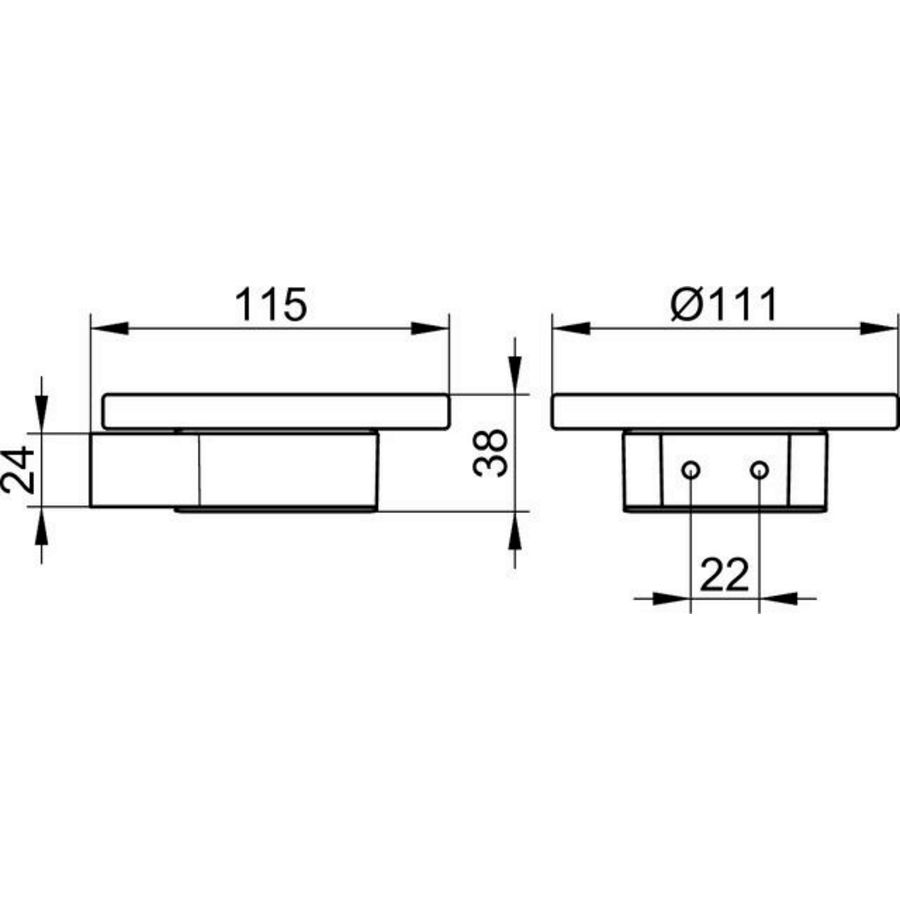 Zeephouder met echt kristal schaaltje 14955179000