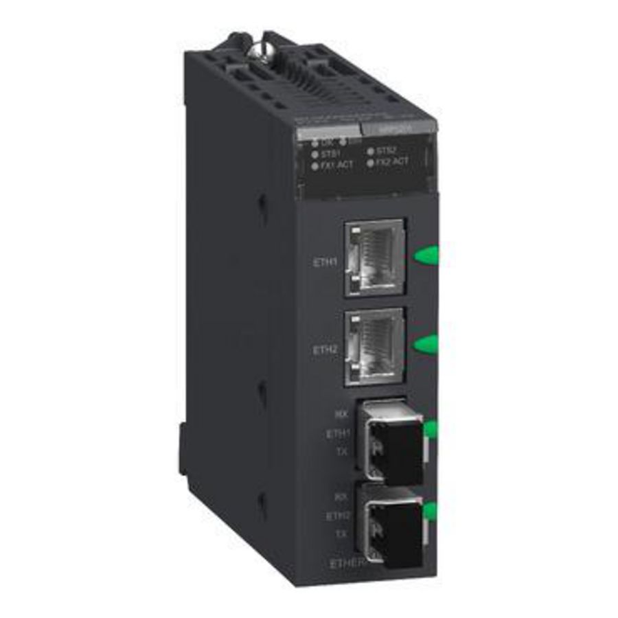 Ethernet RIO glasvezel omvormer SM/LC 2 kanalen 10