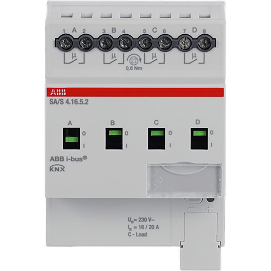 Schakelaktor professioneel KNX 4-voudig 16A (SA/S4.16.5.2)