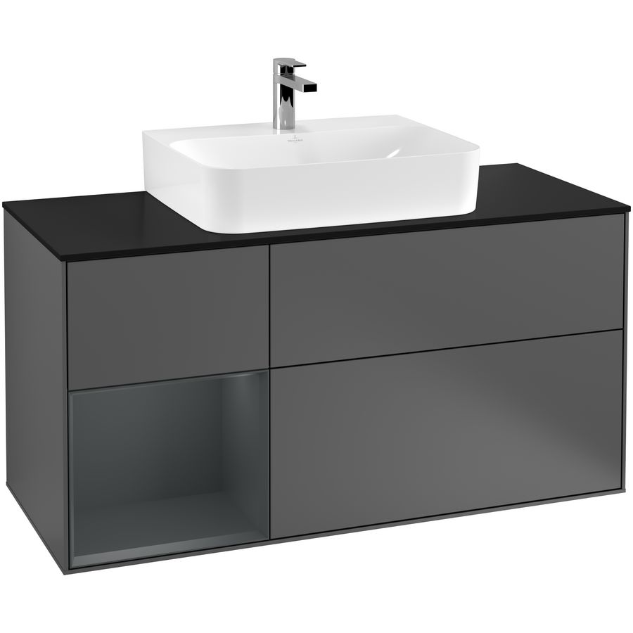 Wastafelonderkast Finion 1200x603x501mm Antr. Matt Lacquer G162HGGK