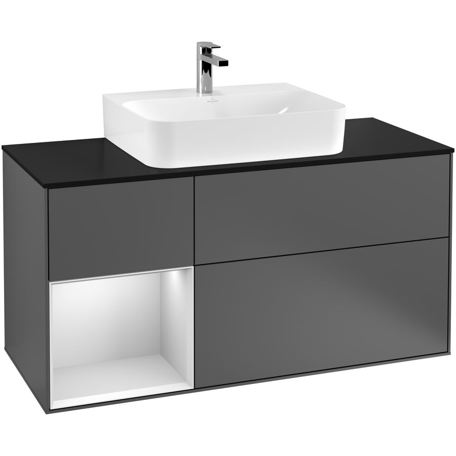 Wastafelonderkast Finion 1200x603x501mm Antr. Matt Lacquer G162MTGK