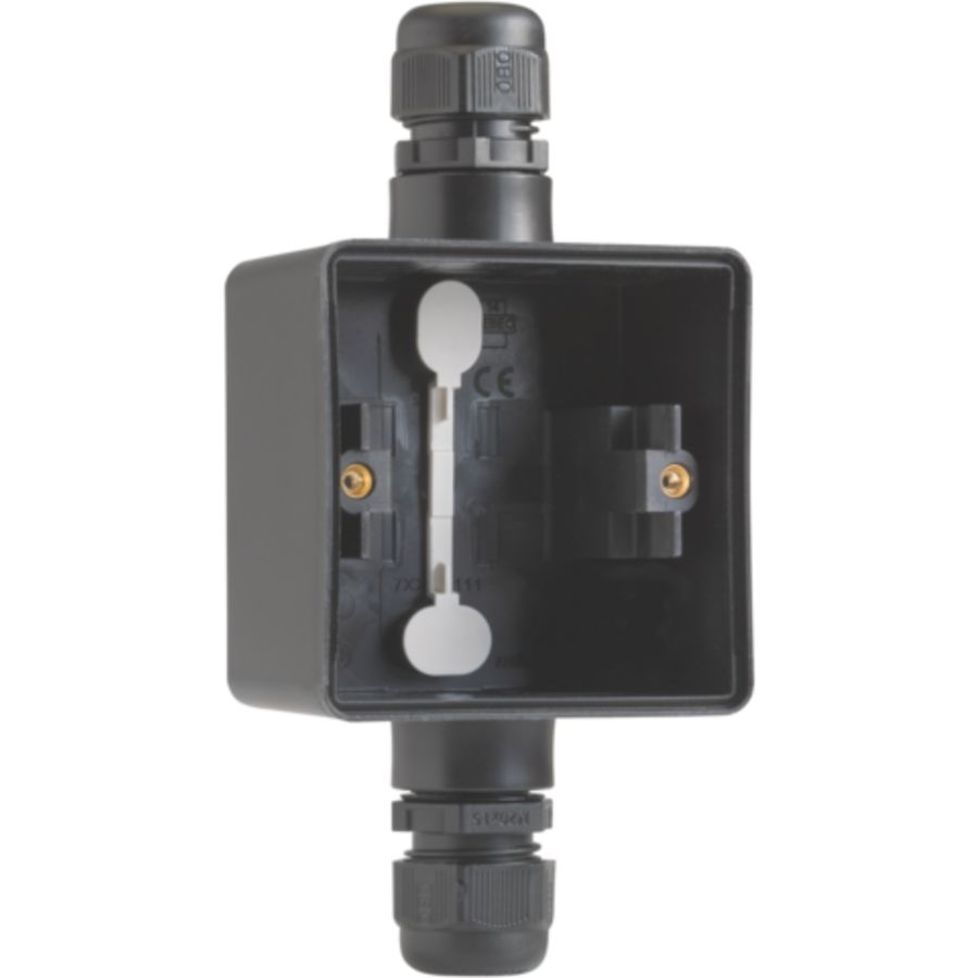 Spuitwaterdichte opb.doos boven/onder M zwart