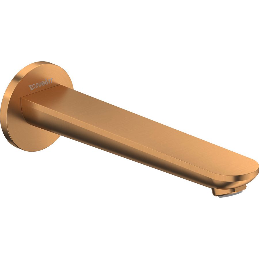 Wave wanduitloop brons geborsteld 1/2"bt.dr. l=222mm