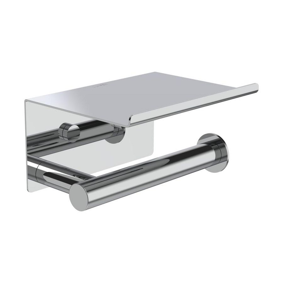 NIARA TOILET PAPER HOLDER W. SHELF CHRO