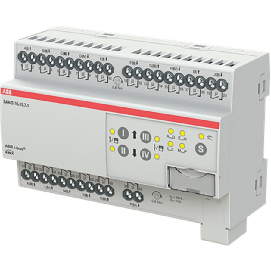 Schakel/Jaloezie aktor KNX 16-voudig 24V DC 10A DIN-rail (SAH/S16.10.7.1)