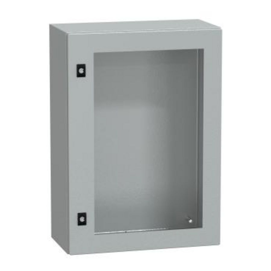 Deur 700x500x250mm IP66 / IK08 Transparant RAL70 Spacial CRN