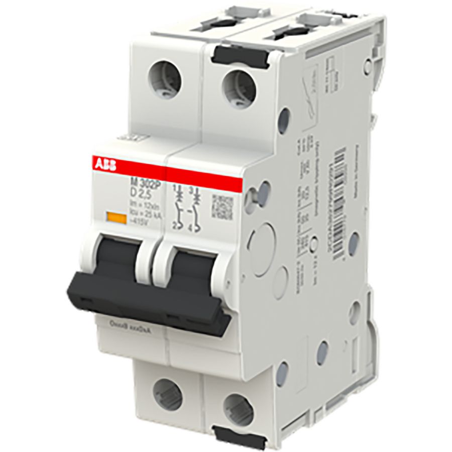 Modulaire automaat M302P-D2,5, M300P 2P 2,5A D 10kA