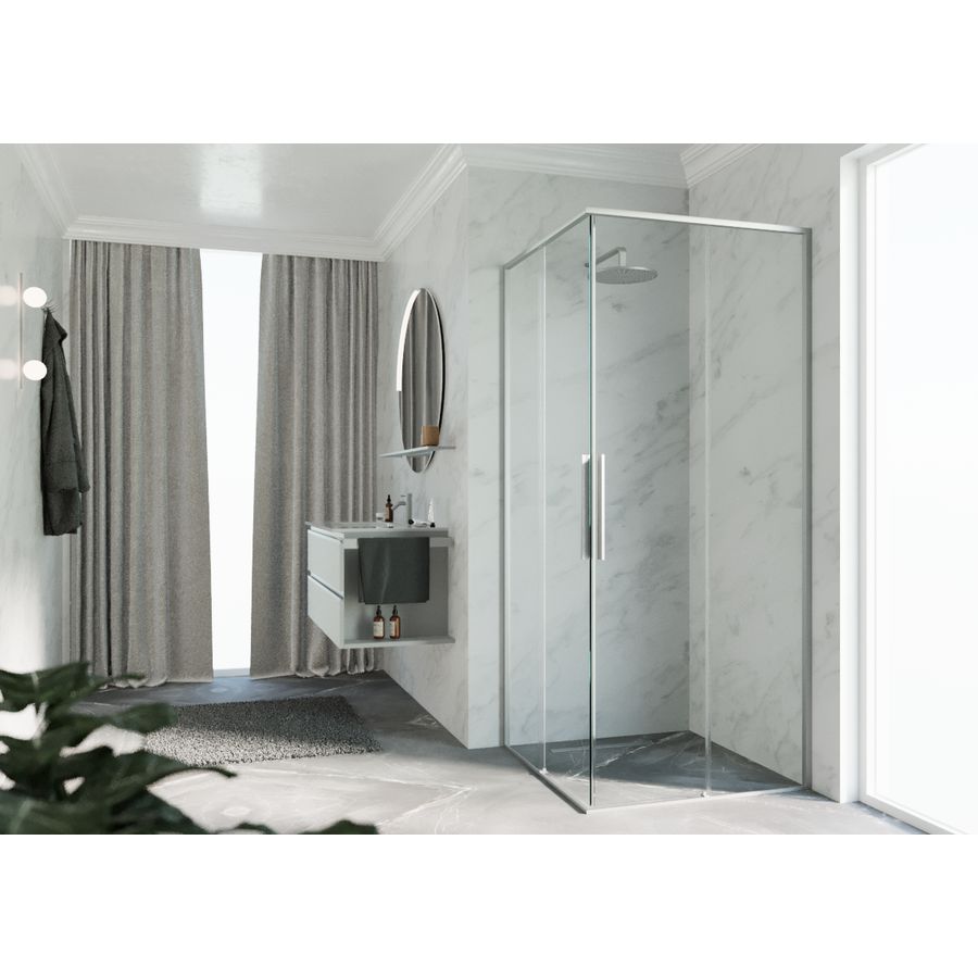 Schuifdeur RIGA A 1075-1090x2000mm helder glas profiel matchroom