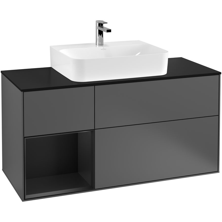 Wastafelonderkast Finion 1200x603x501mm Antr. Matt Lacquer G162PDGK