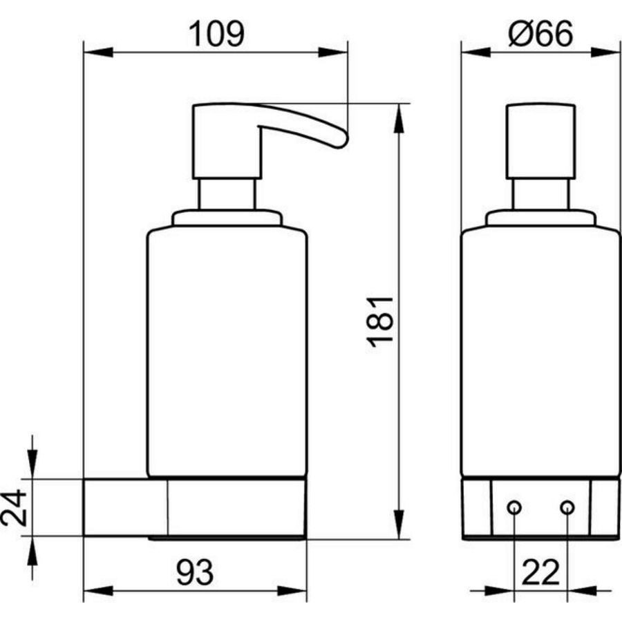 Plan zeepdispenser 250ml chroomv.schuimzeep