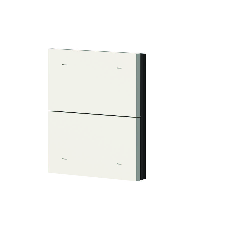 iON Toetsafdekking 2-v, metaal, (white) - Wit