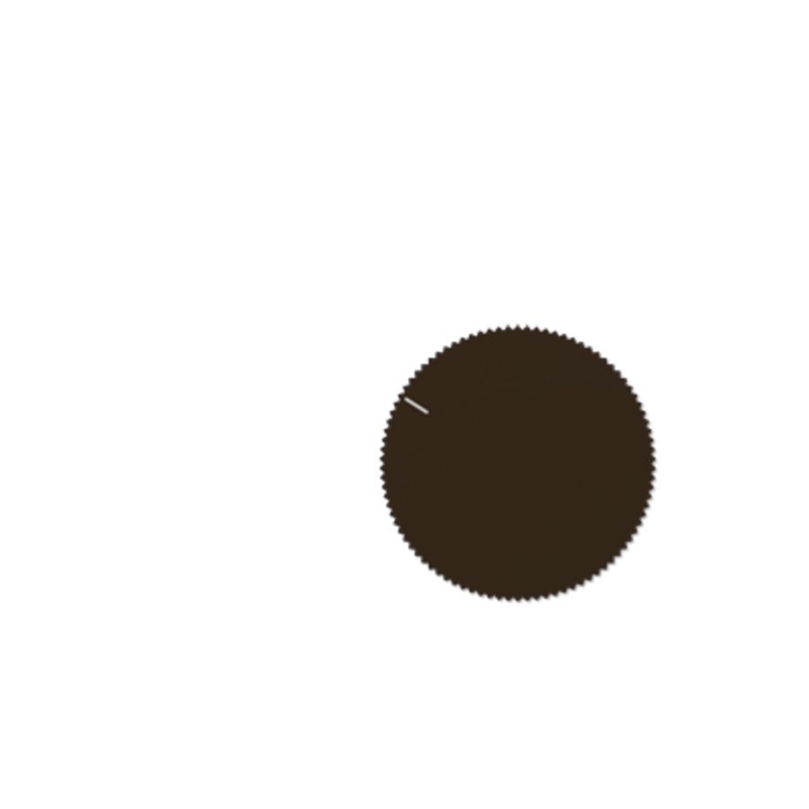 Draaiknop bruin voor therm.afdek. VVE=10