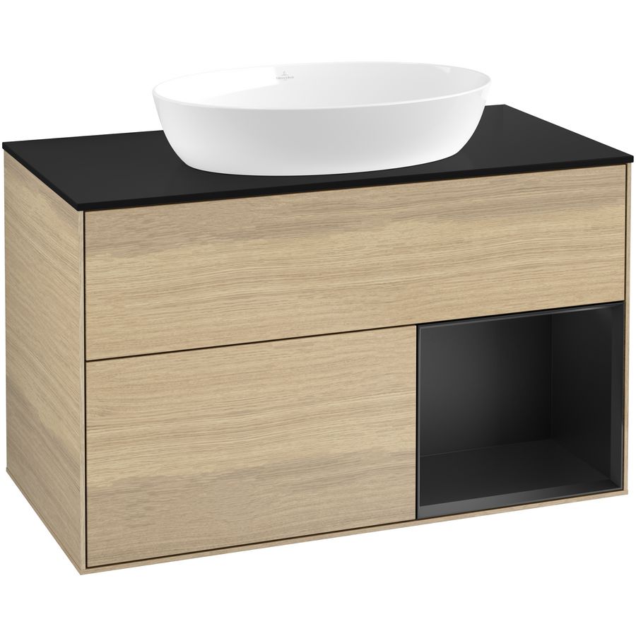 Wastafelonderkast Finion 1000x603x501mm Oak Veneer FA22PDPC