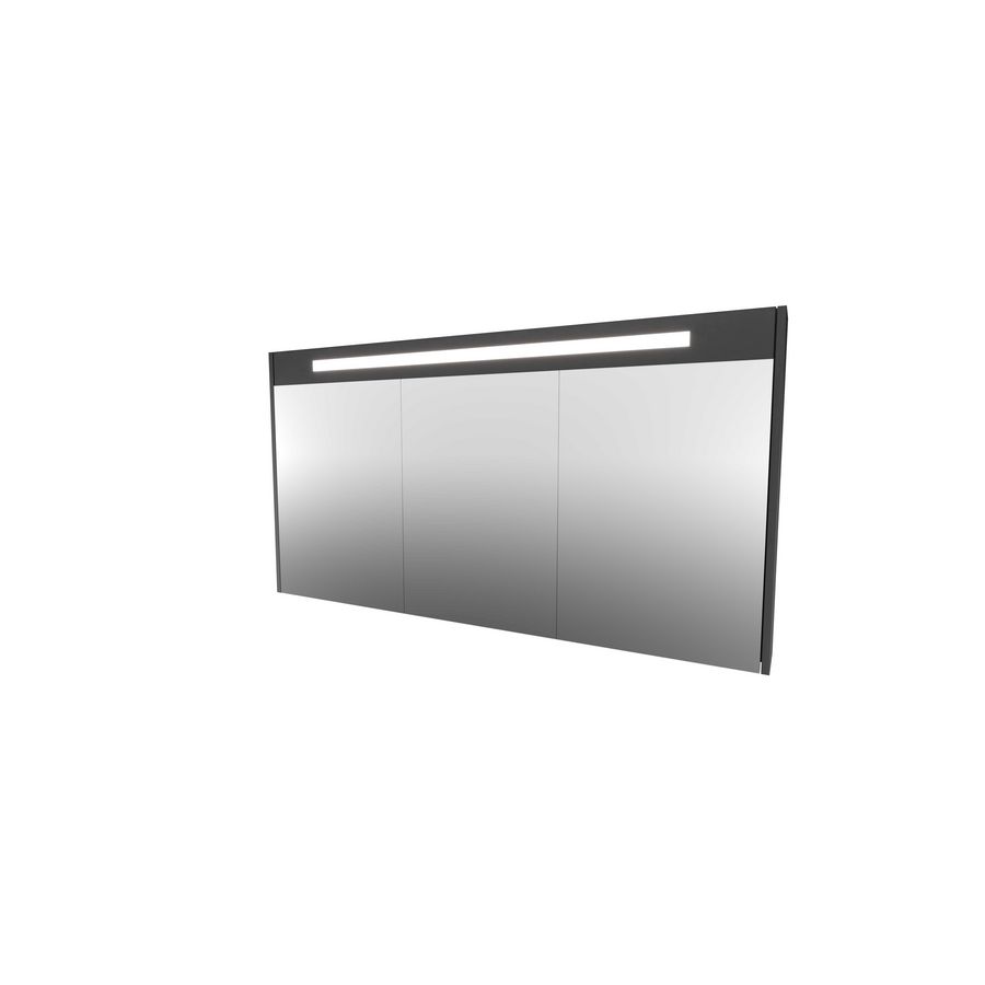 Spiegelkast LED verlichting 3 deuren 1400X140X740 black oak
