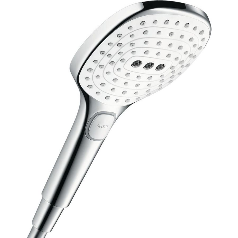 Raindance Select E 120 3 straalsoorten handdouche chroom/wit