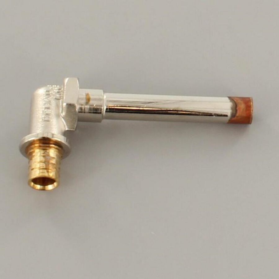 Insteekknie 90° RAUTITAN LX schuif 16xspie koper 15mm/100mm vernikkeld