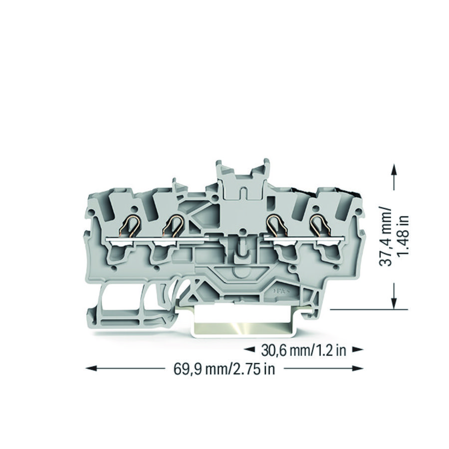 Dubbele rijg 1,5mm² dubbele mark.shouder midden gr VVE=100