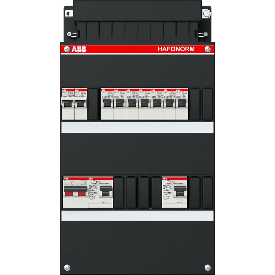Groepenkast 7 groepen achter 2x 30mA + F + HS 1-fase
