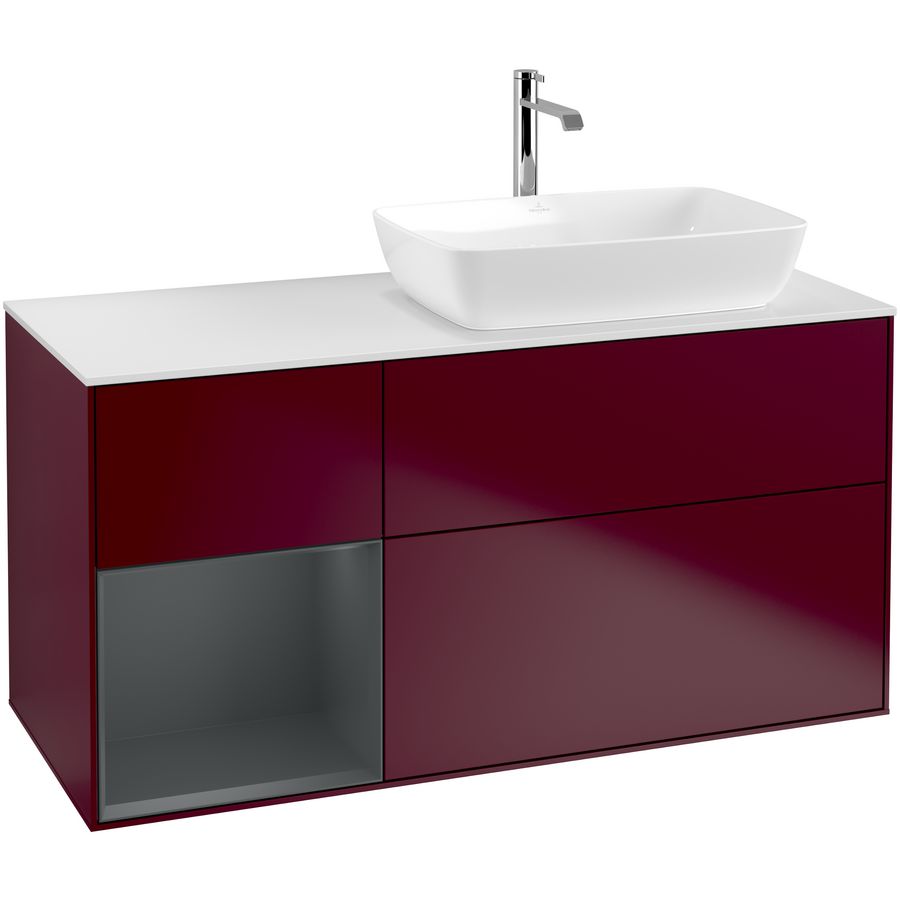 Wastafelonderkast Finion 1200x603x501mm Peony Matt Lacquer F801HGHB