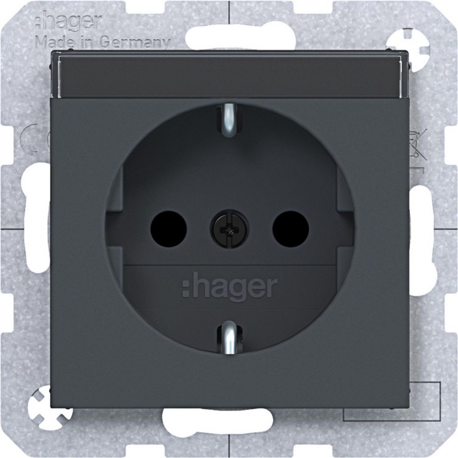 SCHUKO-wandcontactdoos tekstv. Safety Plus steekkl. A.x/C.x