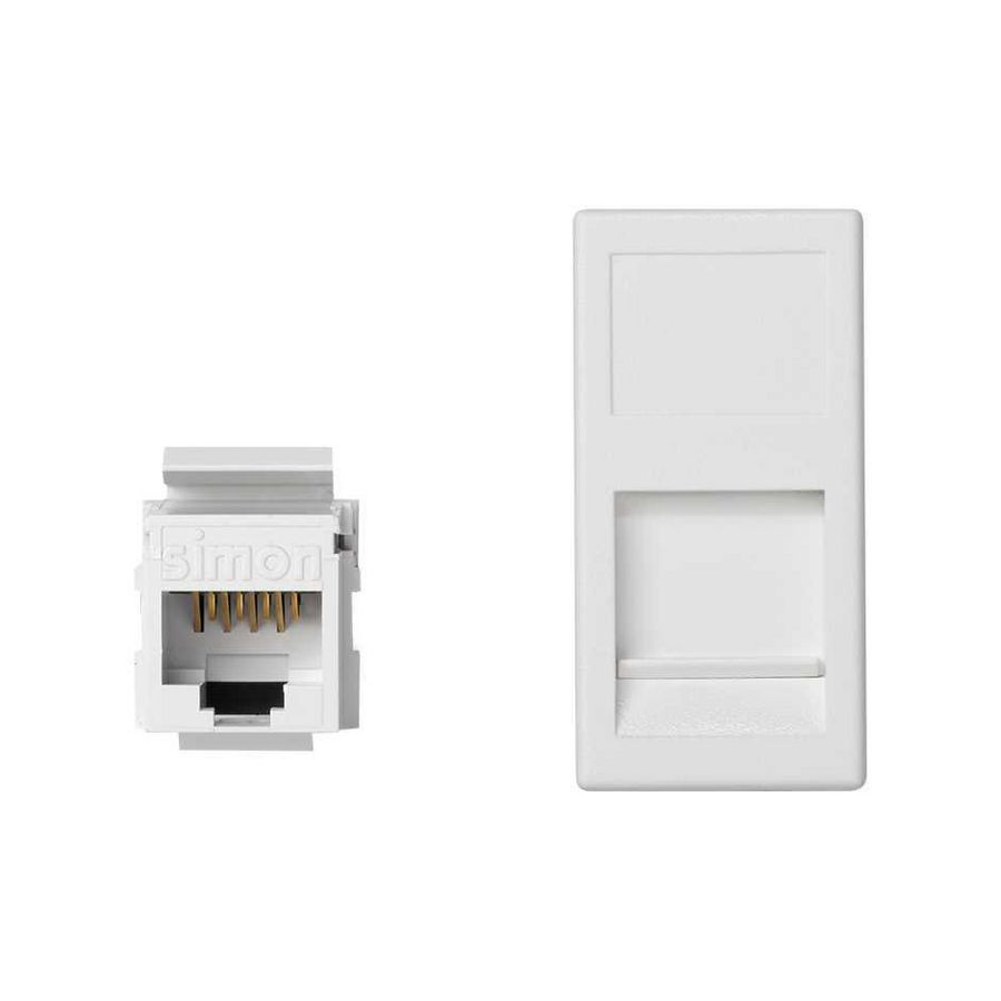 1x RJ45 Cat.6 inbouwmodule wit 22,5x45mm