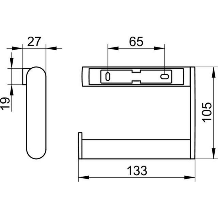 Plan closetrolhouder edelstaal
