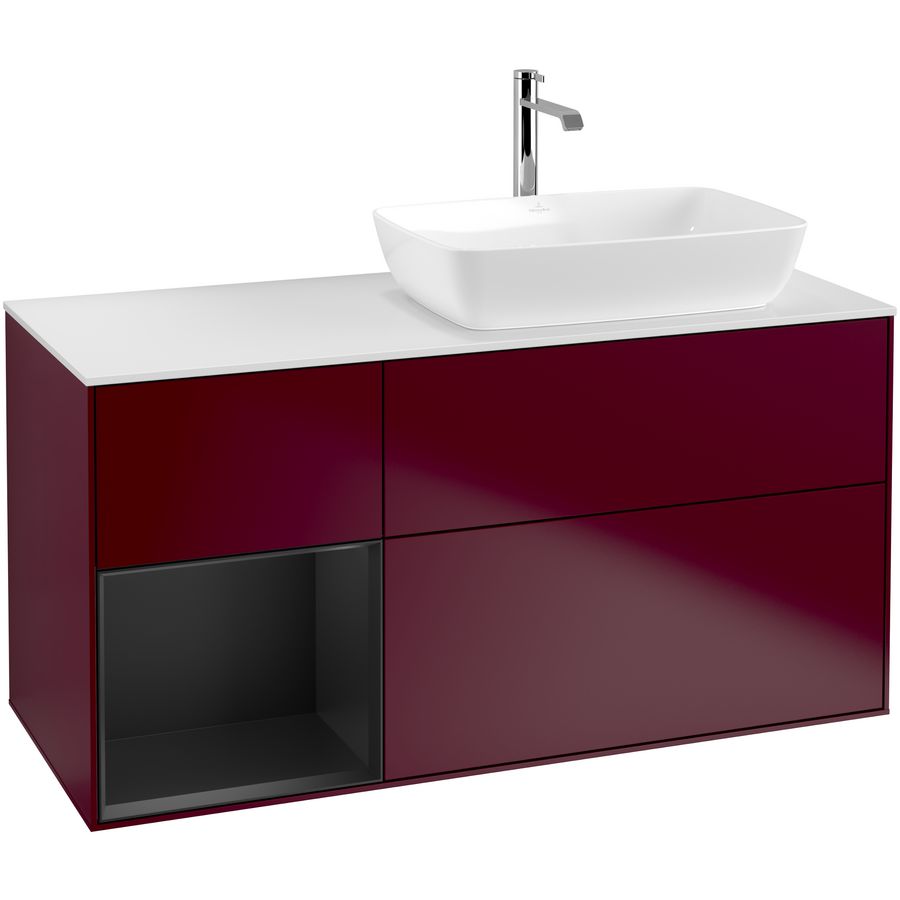 Wastafelonderkast Finion 1200x603x501mm Peony Matt Lacquer F801PDHB
