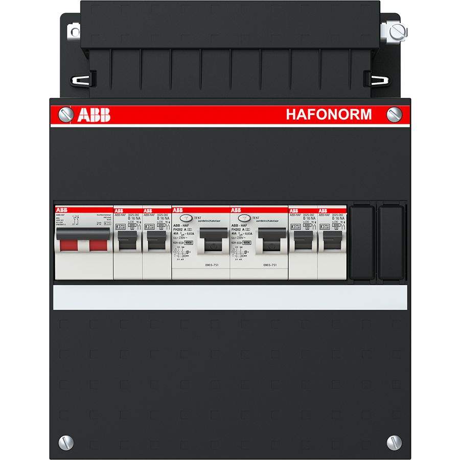 Groepenkast 4 groepen achter 2x30mA + HS 1-fase