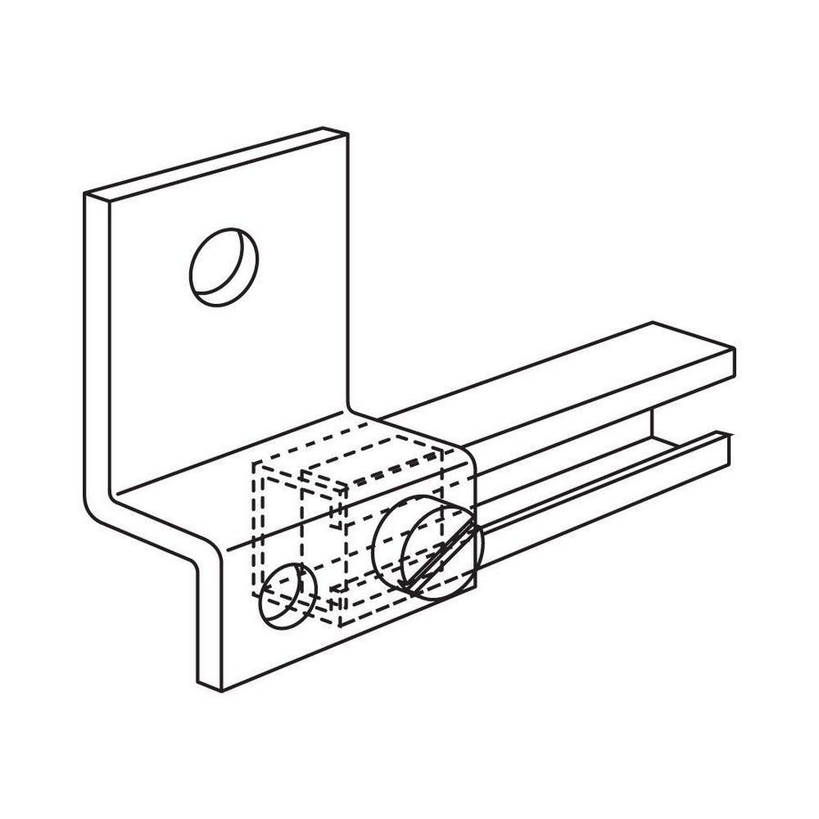 Bevestigingsbeugel voor C-profiel aan muur
