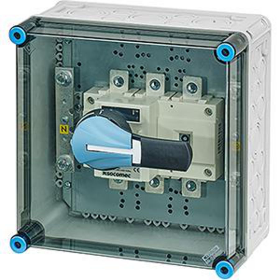 Lastschakelaark. 250A 3 P. BM2 300x300mm +PE/Nul klem