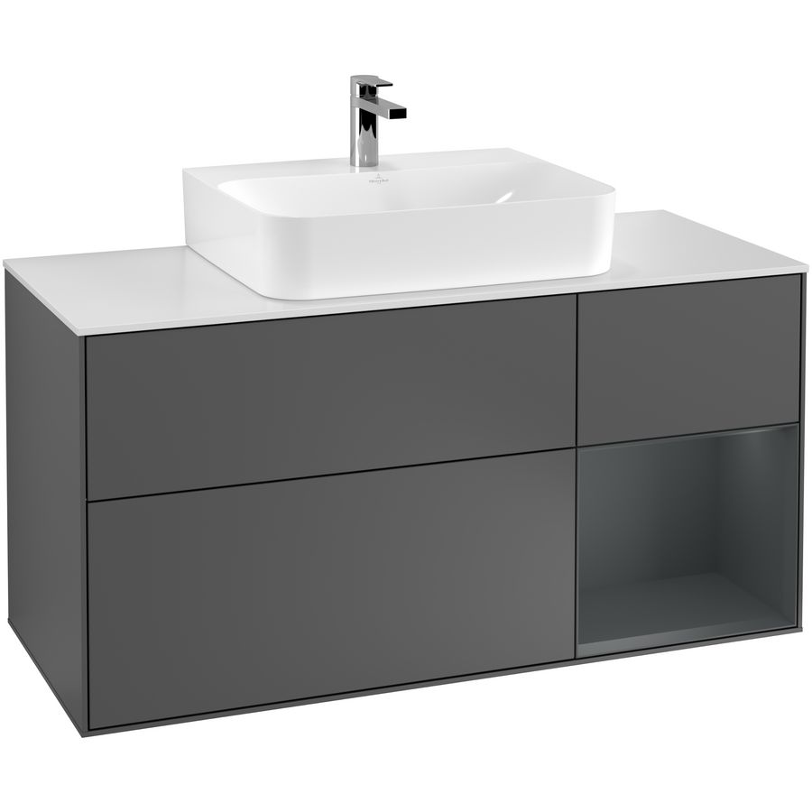 Wastafelonderkast Finion 1200x603x501mm Antr. Matt Lacquer G171HGGK