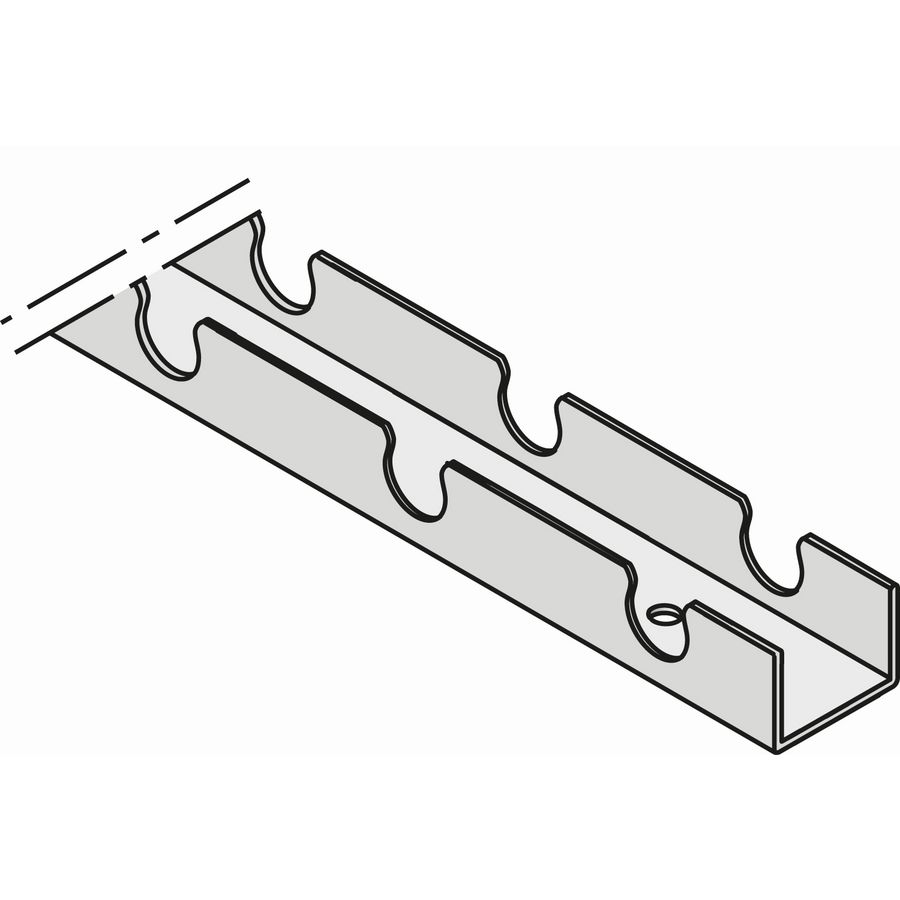 Lengte a 2,5m. Wand-montageprofiel tbv buis 14x2mm