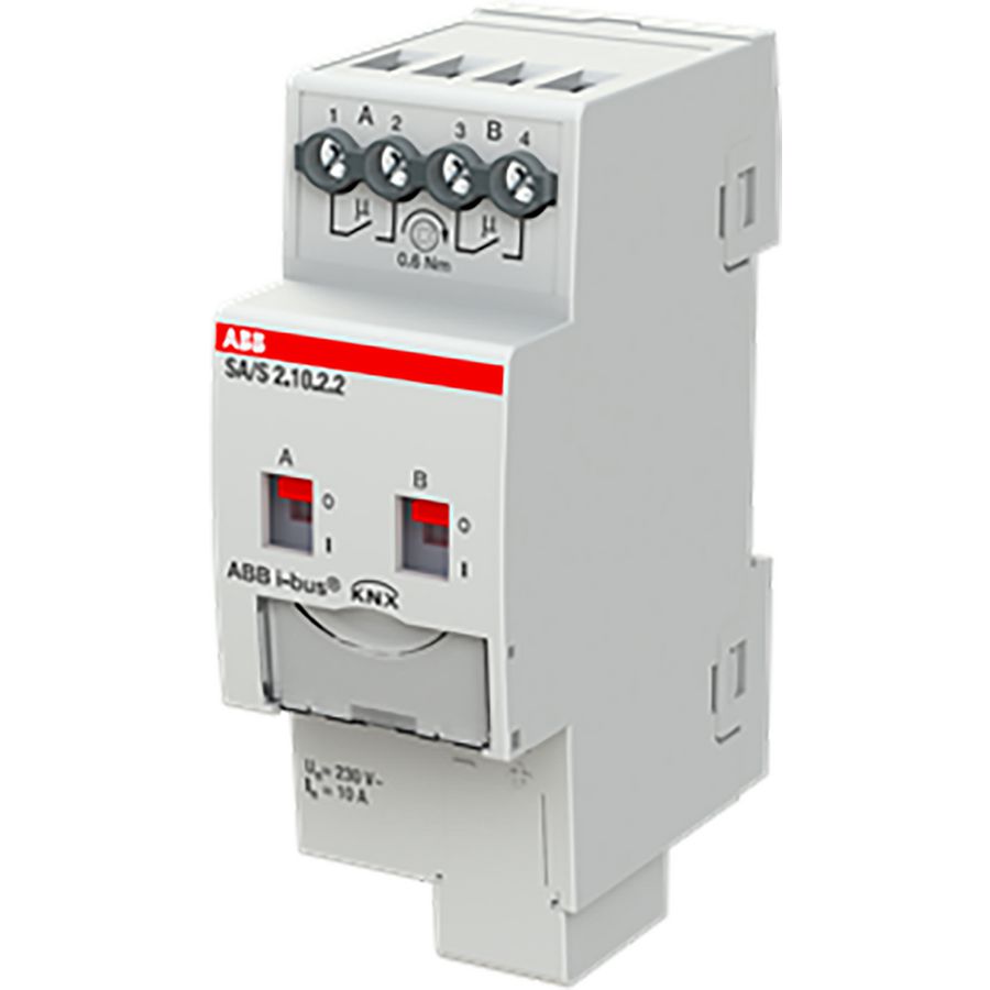 Schakelaktor standaard KNX 2-voudig 10A 230V AC (SA/S2.10.2.2)