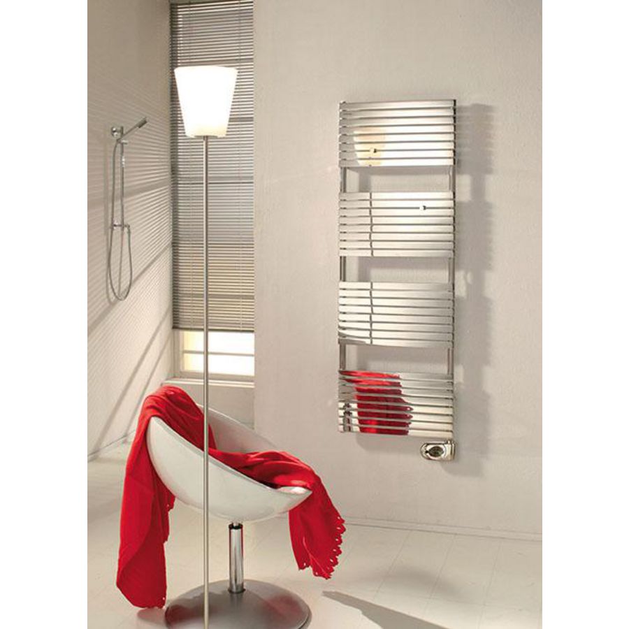 Elektrische radiator Stefania RVS polished 1435x500x30