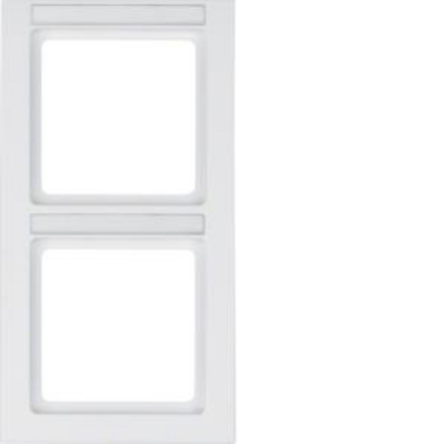 Afdekraam 2v vert. tekstveld berker Q.3 polarwit soft-finish
