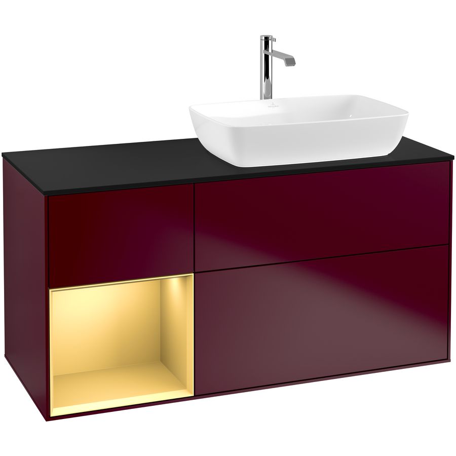 Wastafelonderkast Finion 1200x603x501mm Peony Matt Lacquer F802HFHB