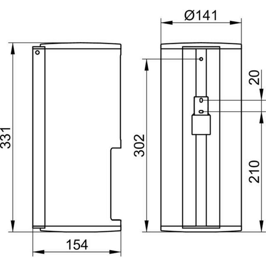 Closetrolhouder 2-rollen (Breedte 120 mm) 14969011200