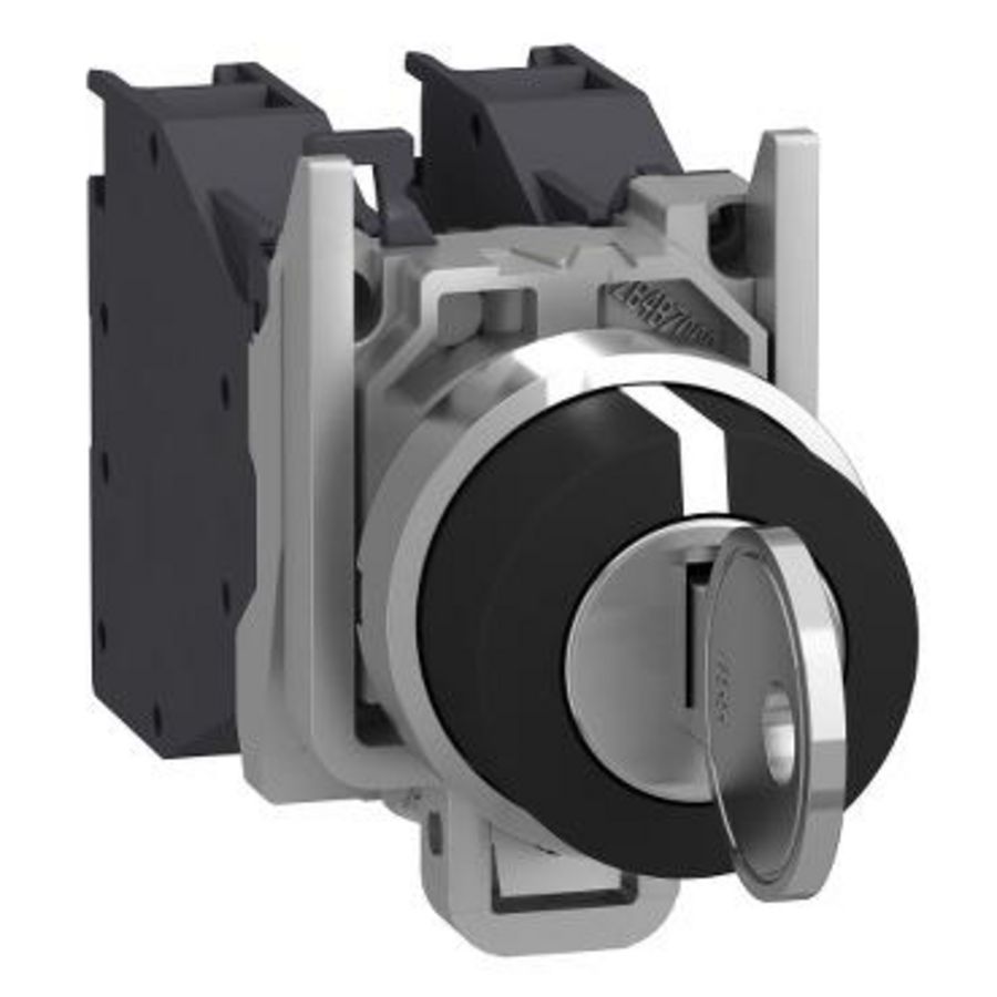 Keuzeschakelaar 3 standen Ø22mm 600V 2NO Zwart