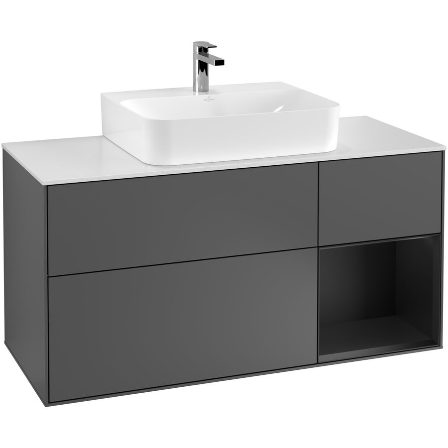 Wastafelonderkast Finion 1200x603x501mm Antr. Matt Lacquer G171PDGK